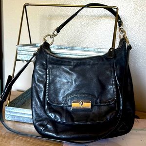 Black leather Coach Purse